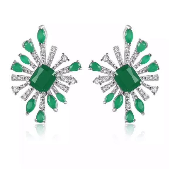 🎁 Swarovski Crystals The Galanty Starburst Earrings - Picture 1 of 4